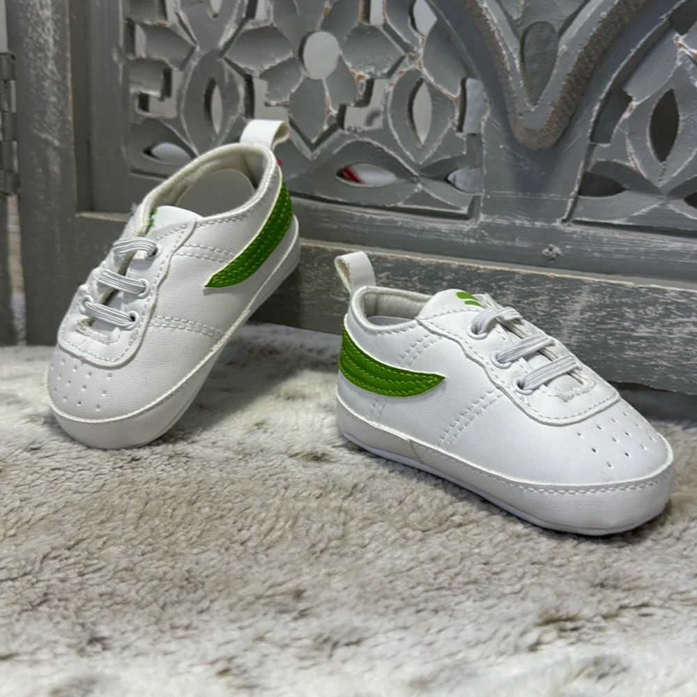 FILA white green sneakers baby boy 6-9 months sporty activewear streetwear
